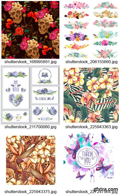 Amazing SS - Floral & Watercolor Design, 25xEPS Amazing SS - Floral & Watercolor Design, 25xEPS