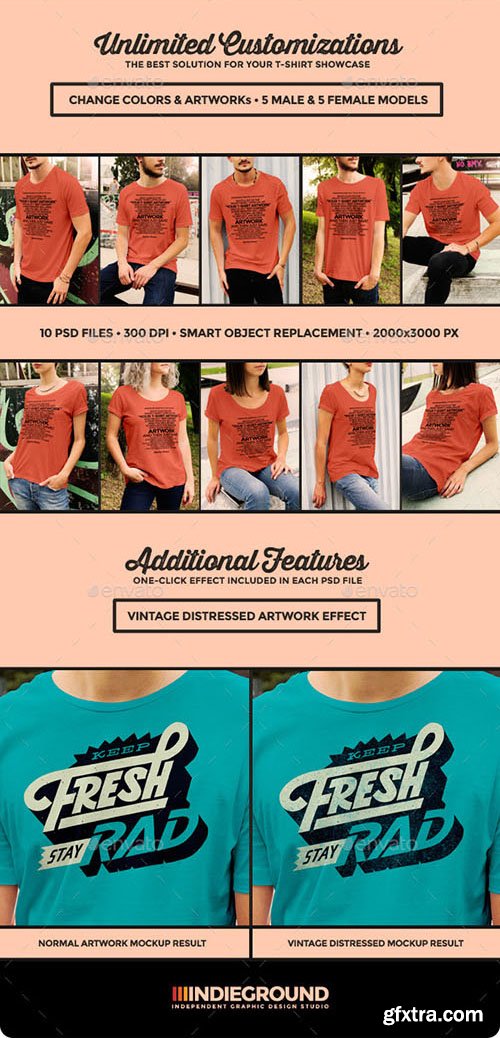 GraphicRiver: Urban T-Shirt Mockups 10940969 GraphicRiver: Urban T-Shirt Mockups 10940969