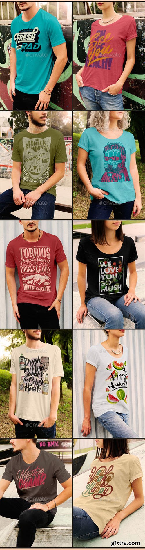 GraphicRiver: Urban T-Shirt Mockups 10940969 GraphicRiver: Urban T-Shirt Mockups 10940969