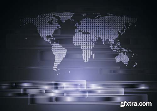 Background with world map vector illustration 10x EPS