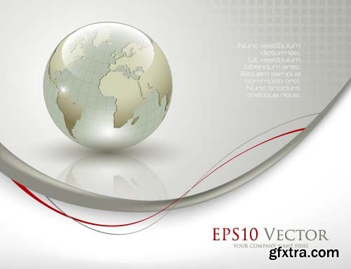 Background with world map vector illustration 10x EPS