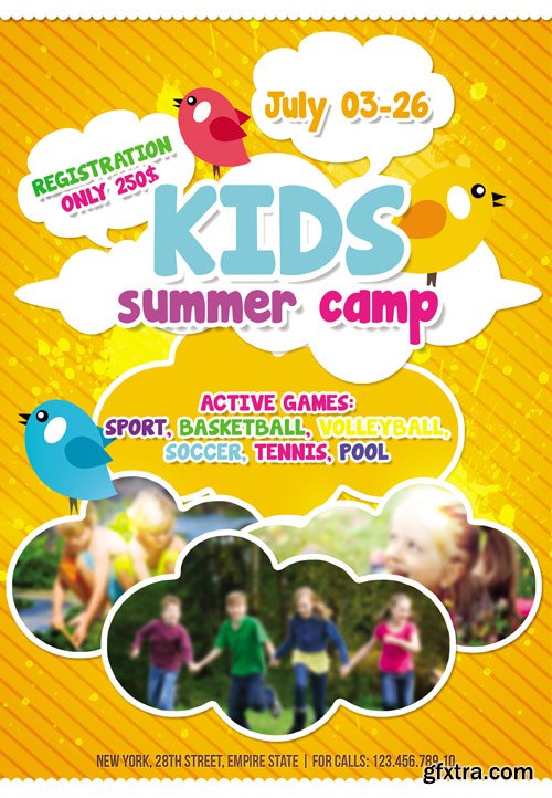 Kids Summer Camp Flyer Template Facebook Cover Kids Summer Camp Flyer Template Facebook Cover