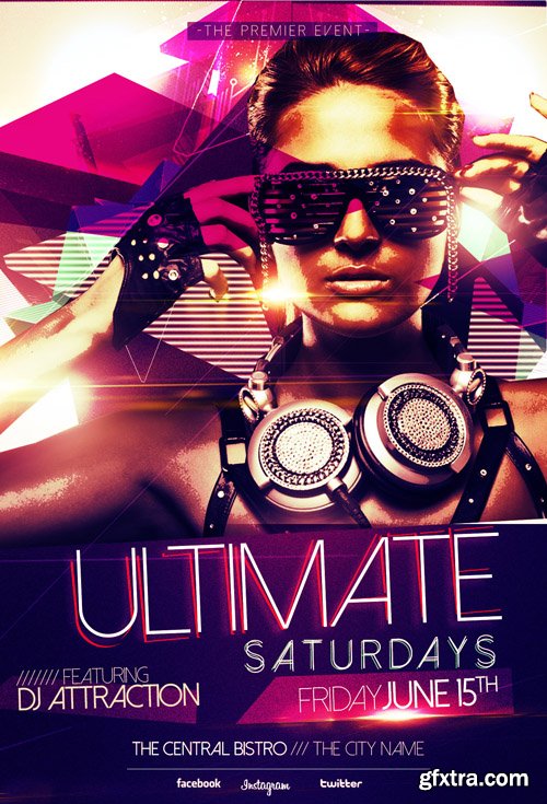 Ultimate Saturdays PSD Flyer Template Ultimate Saturdays PSD Flyer Template