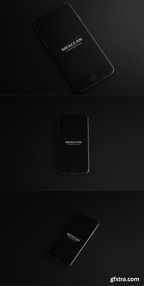 3 Dark Style Iphone Mock up Templates 3 Dark Style Iphone Mock up Templates