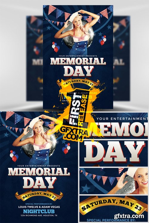 Memorial Day Weekend Flyer Template 1