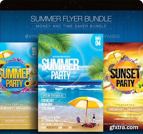 GraphicRiver Summer Flyer Bundle V.1 10903746