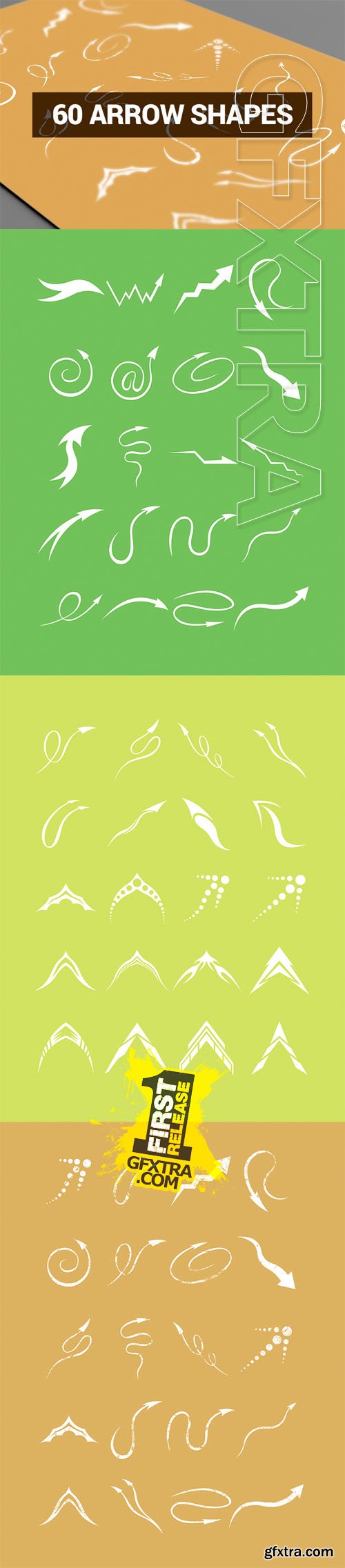 Abstract Shapes - 60 Arrow Shapes Set 2 Abstract Shapes - 60 Arrow Shapes Set 2