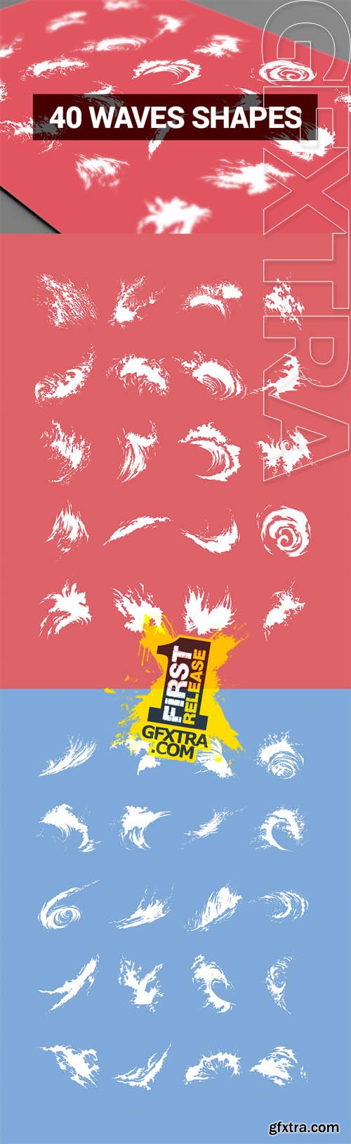 Grunge Shapes - 40 Wave Shapes Grunge Shapes - 40 Wave Shapes