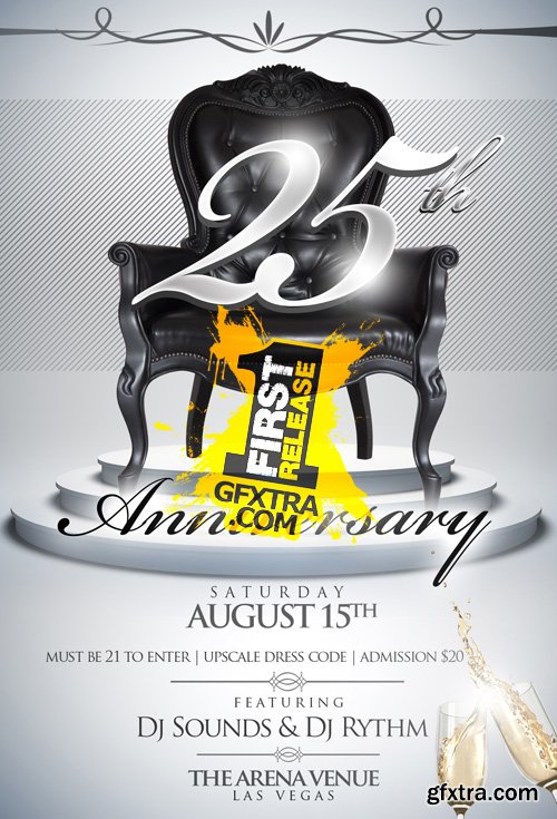 Upscale Anniversary Flyer Template Upscale Anniversary Flyer Template