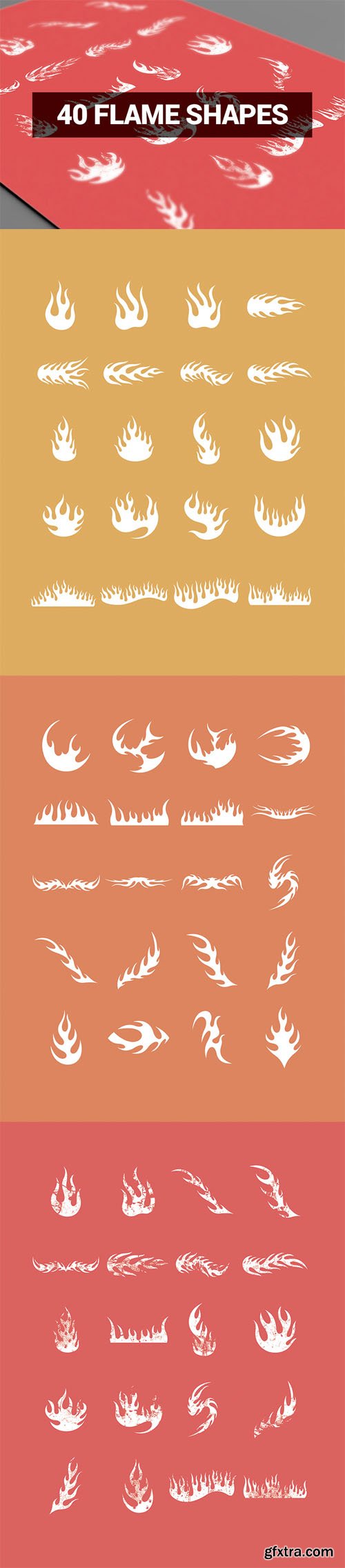 Creative Shapes – 60 Flame Shapes Set 1 Creative Shapes – 60 Flame Shapes Set 1