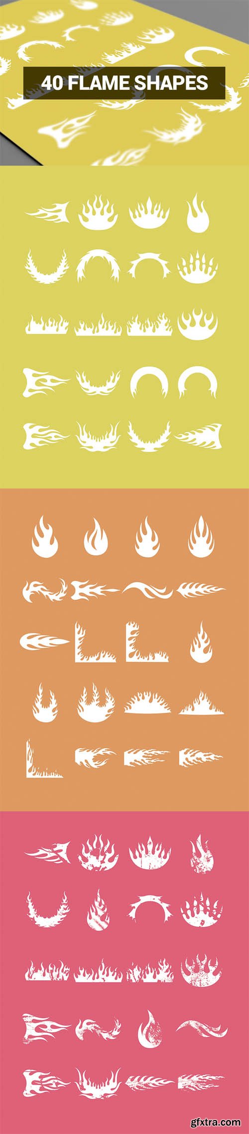 Creative Shapes – 60 Flame Shapes Set 2 Creative Shapes – 60 Flame Shapes Set 2