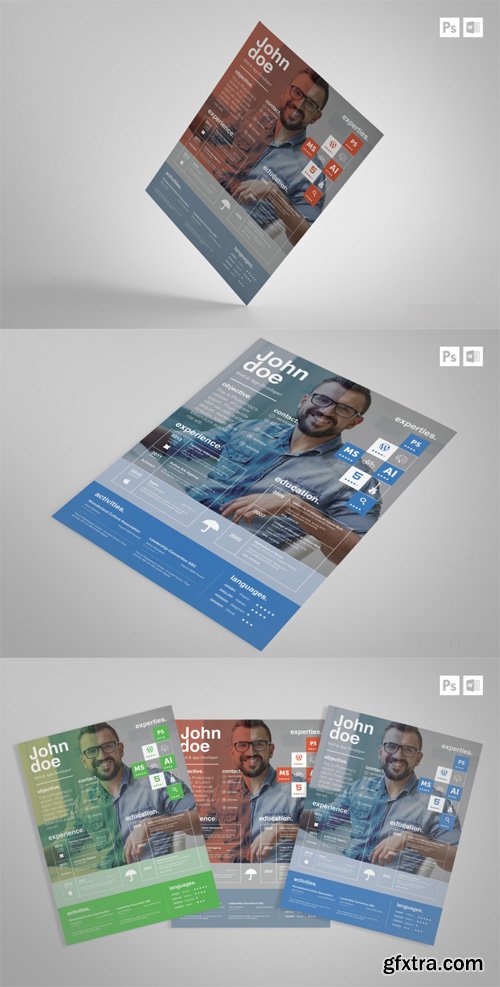 PSD Resume and Cover Letter Template PSD Resume and Cover Letter Template