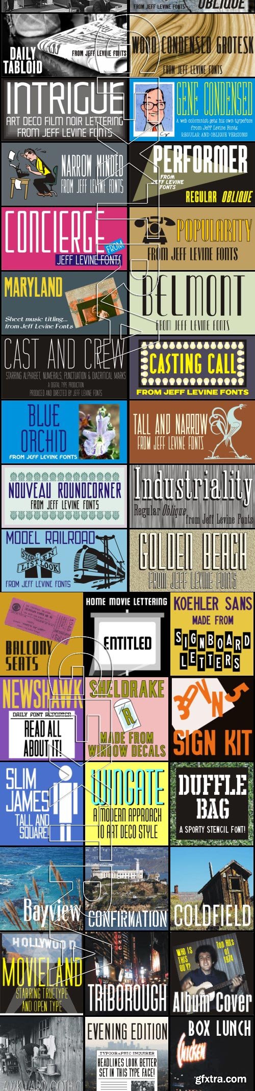 Jeff Levine's Condenced Tall Font Collection 142 Fonts $3550 Jeff Levine's Condenced Tall Font Collection 142 Fonts $3550