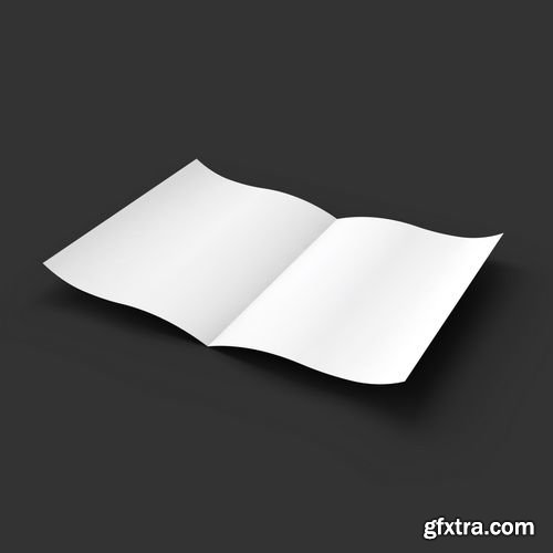 Vector - Black Page. Business Mockup Template 1
