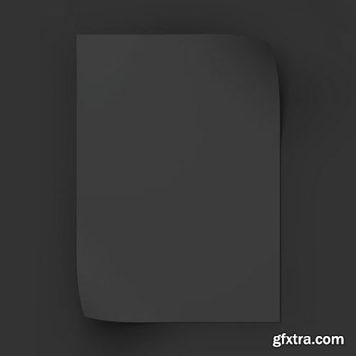 Vector - Black Page. Business Mockup Template 1