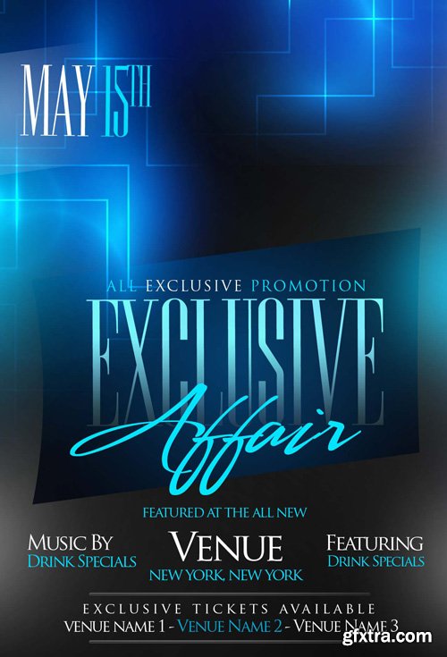 Exclusive Affair PSD Flyer Template Exclusive Affair PSD Flyer Template