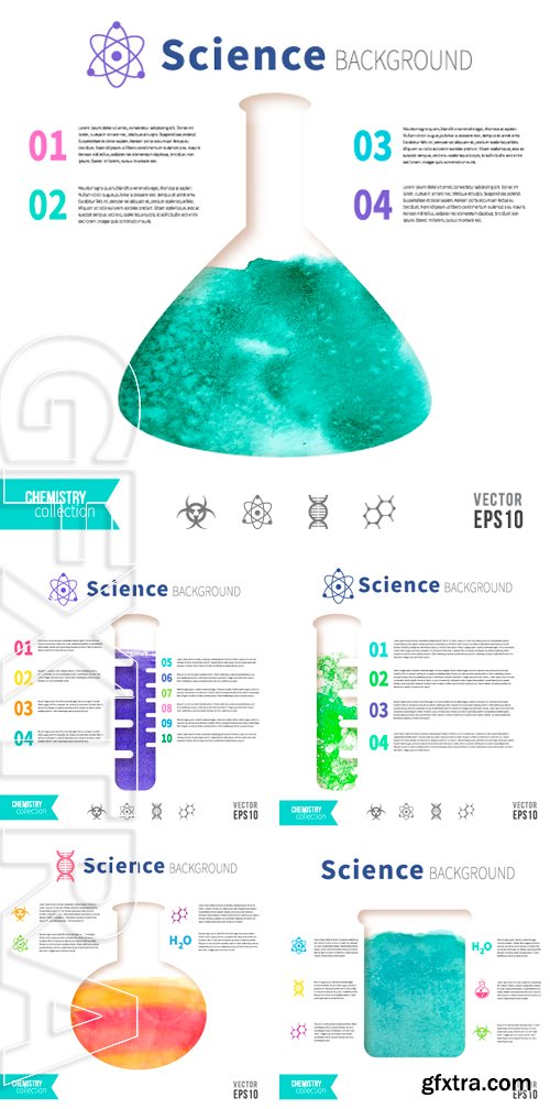 Stock Vectors - Chemistry science concept design template for infographics