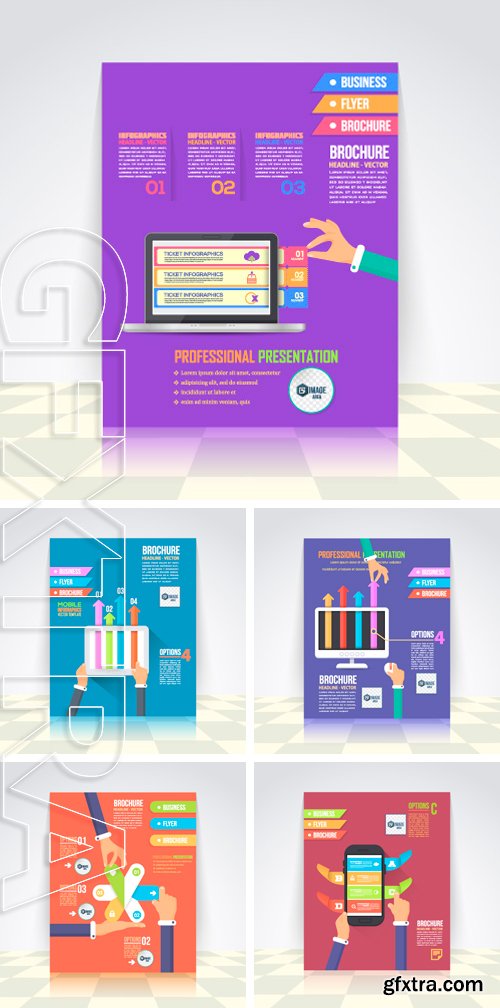 Stock Vectors - Flat Style Business Infographics Template, Vector Design Flyer
