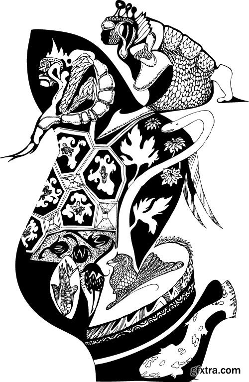 Tattoo element vector, &nbsp;20 x EPS