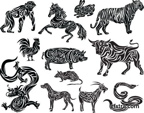 Tattoo element vector, &nbsp;20 x EPS