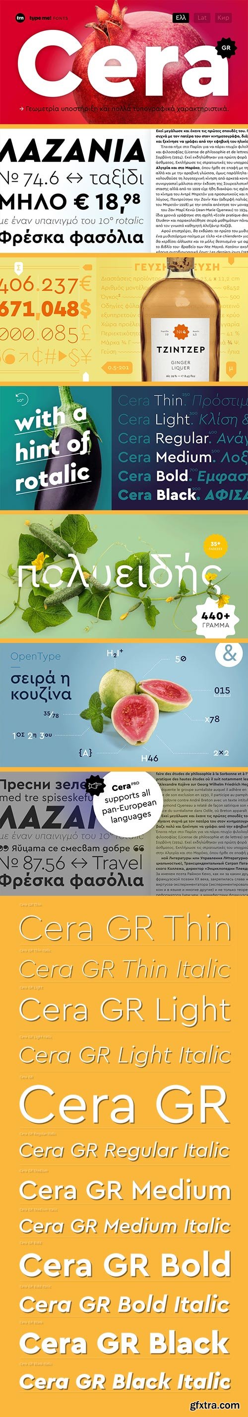 Cera GR - The Newest Sans-Serif Typeface 12xOTF $227 Cera GR - The Newest Sans-Serif Typeface 12xOTF $227