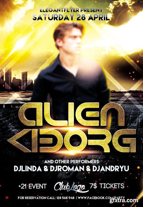 Special Guest DJ PSD Flyer Templates Facebook Cover