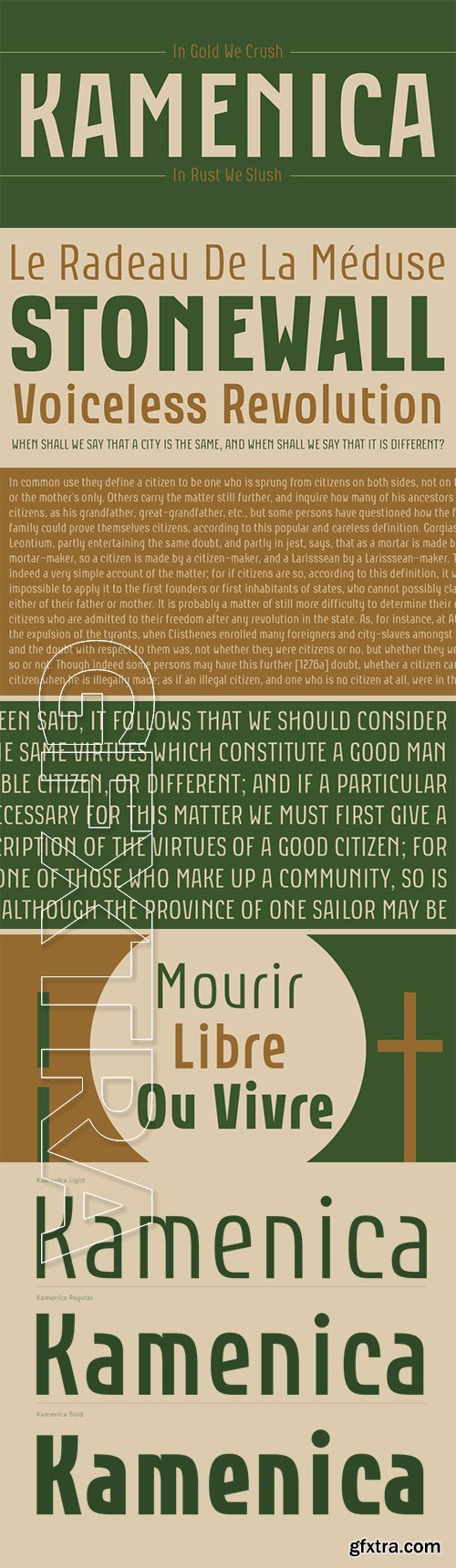 Kamenica - Co?ndensed Retro Display Font Family 3xOTF $68