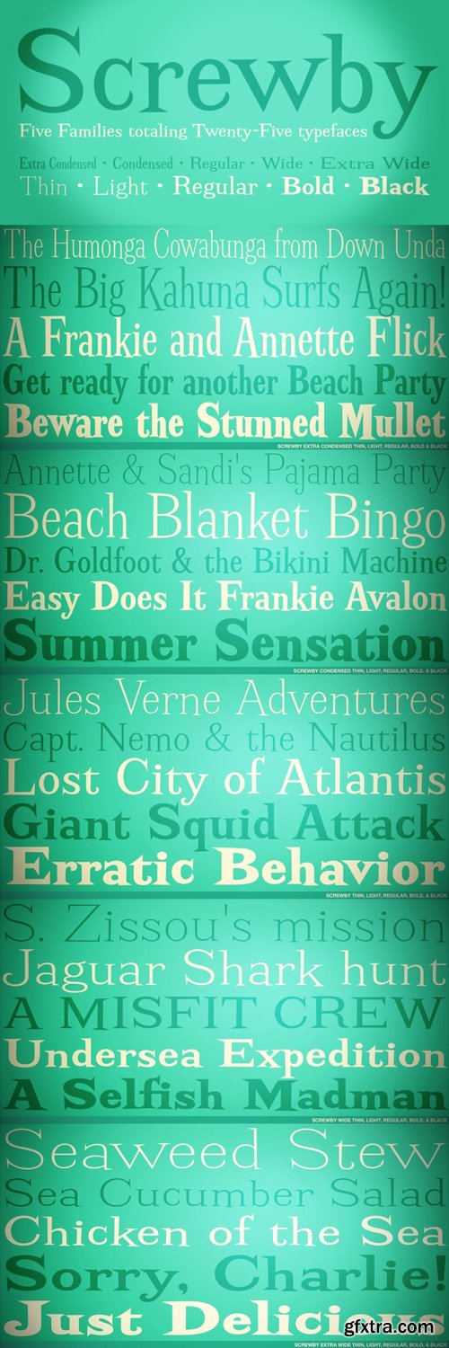 Screwby Font Family $250 Screwby Font Family $250