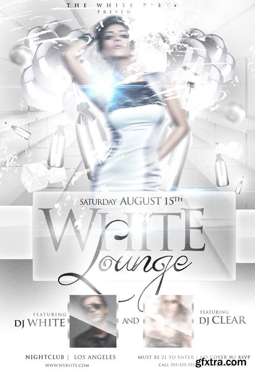 White Lounge PSD Flyer Template White Lounge PSD Flyer Template