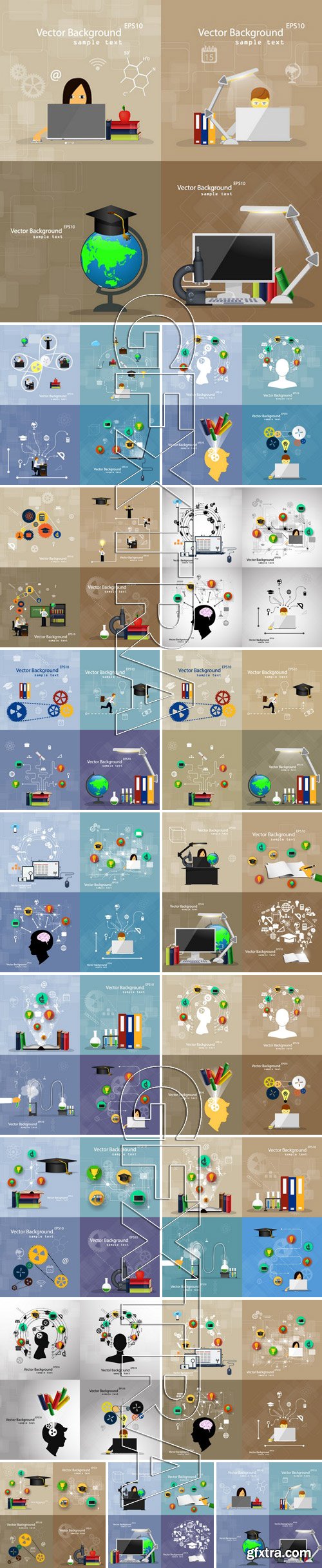 Stock Vectors - Vector Illustration Flat Design Concepts Of Education