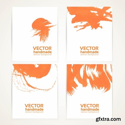 Collection of vector grunge banner picture flyer template business card 25 Eps