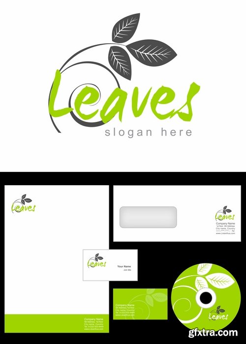 Collection of vector picture corporate template images for printing on a variety of subjects advertising 25 Eps