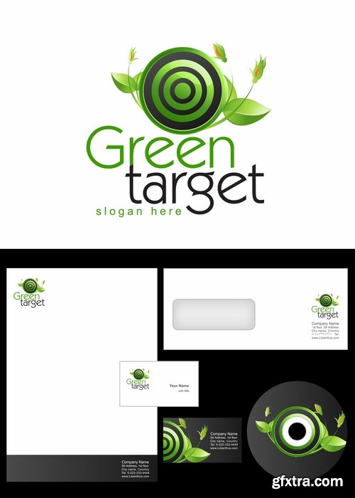 Collection of vector picture corporate template images for printing on a variety of subjects advertising 25 Eps