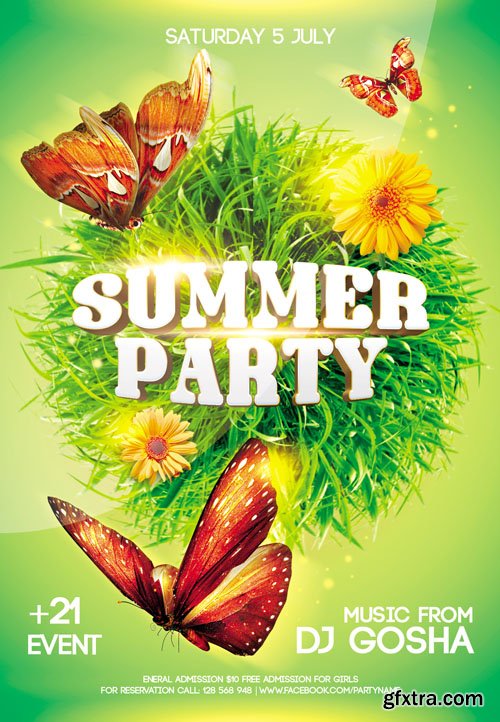 Summer Party 4 Flyer Template Facebook Cover Summer Party 4 Flyer Template Facebook Cover