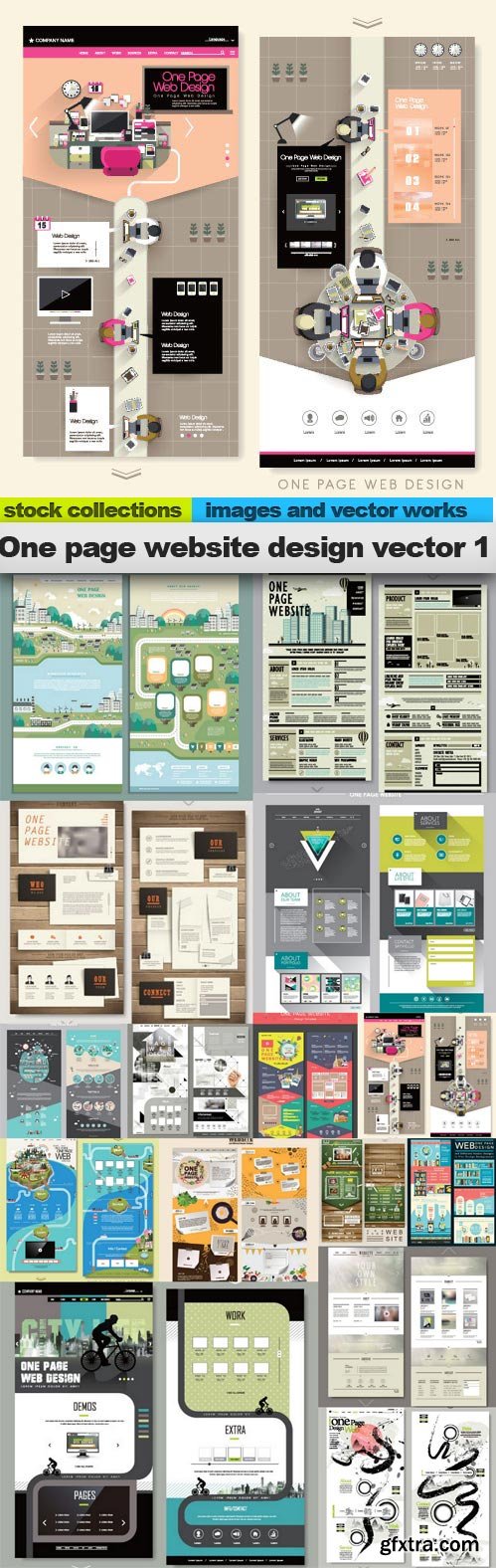 One page website design vector 1, 15 x EPS One page website design vector 1, 15 x EPS