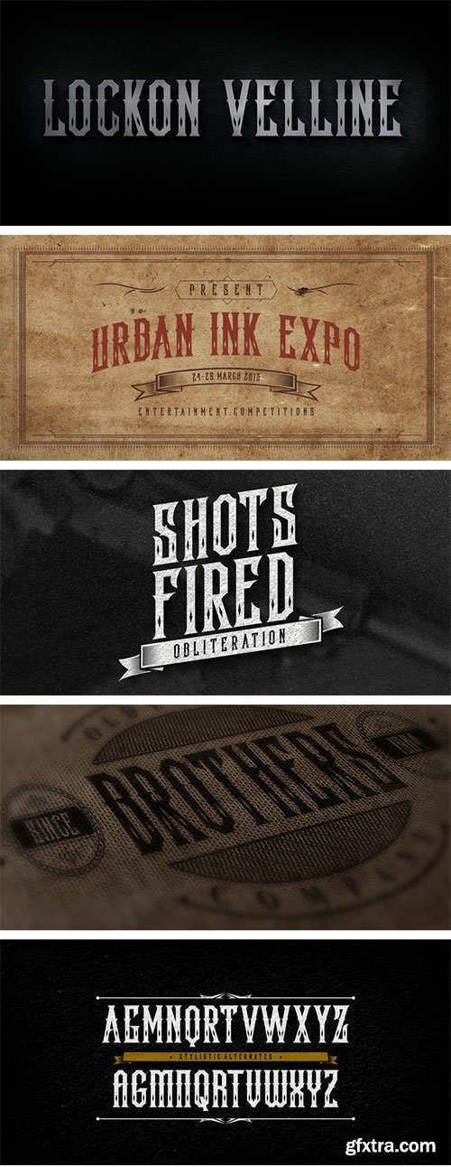 Lockon Velline - Tattoo Style Antique Font OTF $25 Lockon Velline - Tattoo Style Antique Font OTF $25