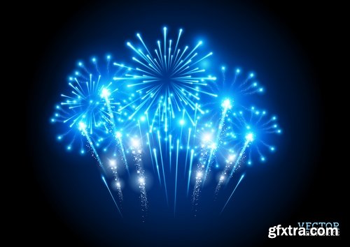 Collection of vector fireworks picture fireworks display celebration 25 Eps