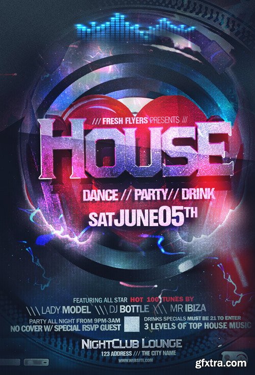 We Love House Music Flyer We Love House Music Flyer