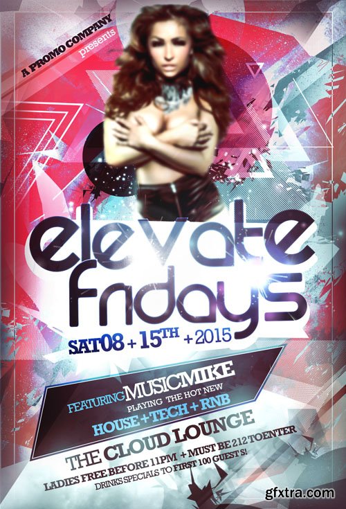 Elevate House Party Flyer Template Elevate House Party Flyer Template