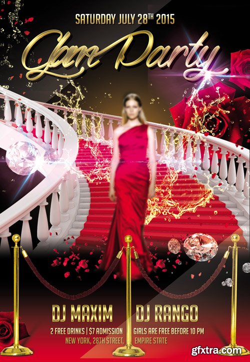 Glam Party 2 Flyer Template Facebook Cover Glam Party 2 Flyer Template Facebook Cover