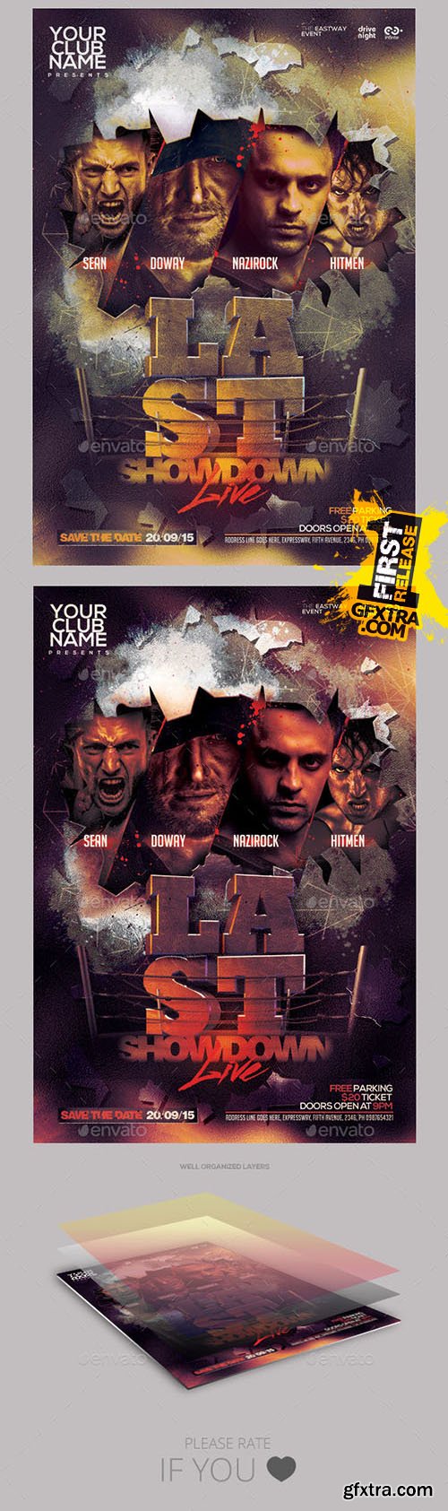 GraphicRiver Showdown Fight PSD Flyer / Poster GraphicRiver Showdown Fight PSD Flyer / Poster