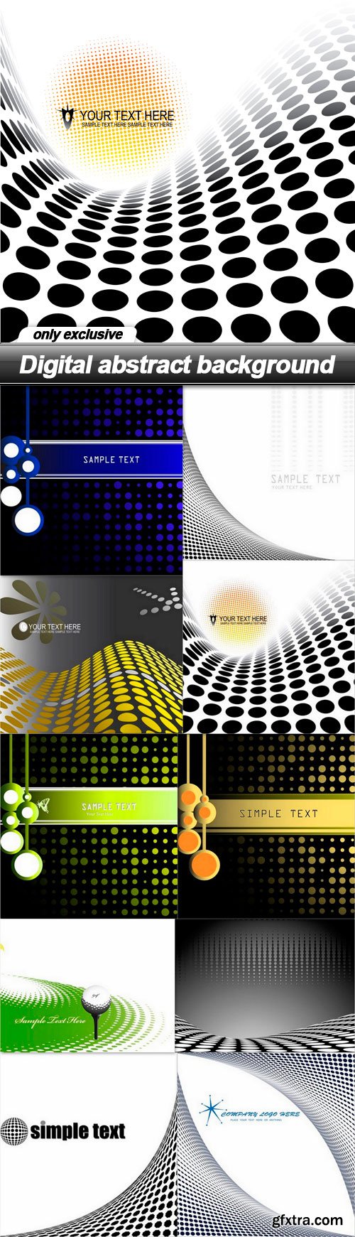 Digital abstract background - 10 UHQ JPEG