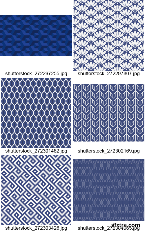 Seamless Blue Patterns 25xEPS