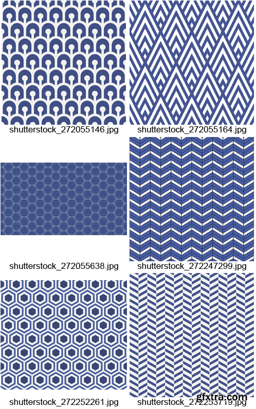 Seamless Blue Patterns 25xEPS