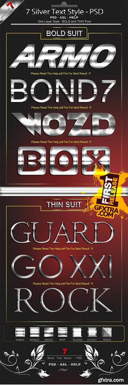 GraphicRiver - 7 Silver Text Styles Premium 6487858 GraphicRiver - 7 Silver Text Styles Premium 6487858