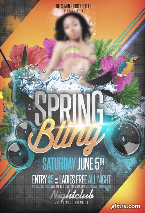 Spring Bling Flyer Template Spring Bling Flyer Template