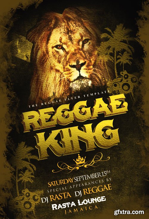 Reggae King Flyer Template Reggae King Flyer Template