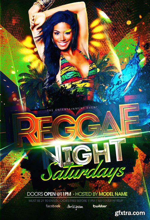 Reggae Nightlife Flyer Template Reggae Nightlife Flyer Template