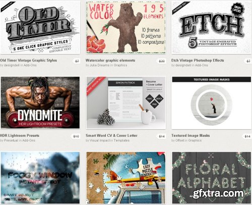 CreativeMarket - April Bundle, 76 Top Products