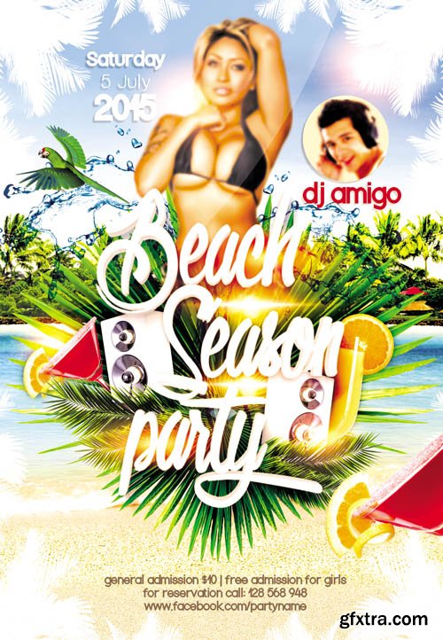 Beach Season Flyer Template Facebook Cover Beach Season Flyer Template Facebook Cover